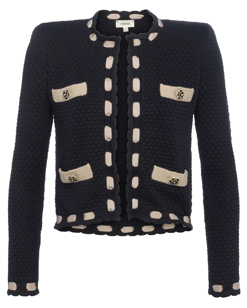 Black and Cappuccino Astor Cardigan