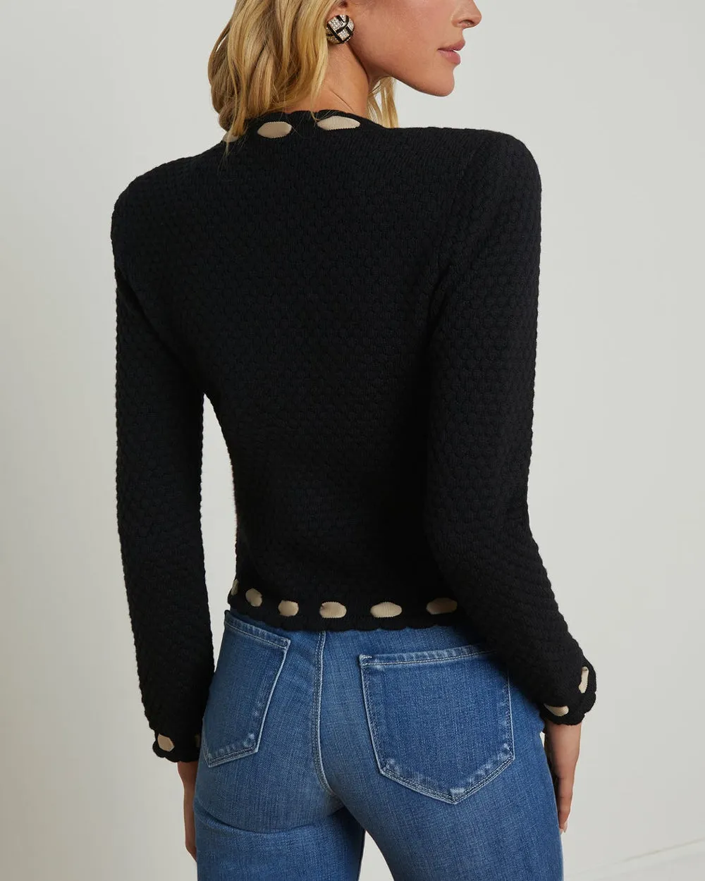 Black and Cappuccino Astor Cardigan