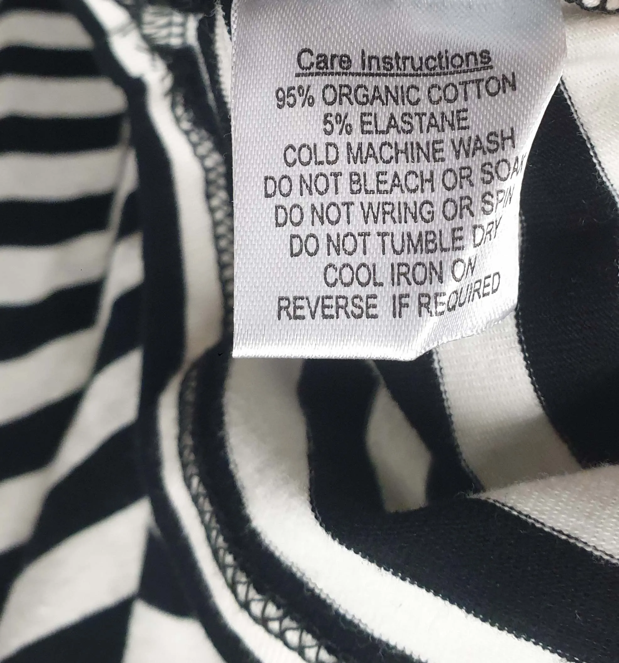 Black Friday black and white striped cropped rollneck top size 10