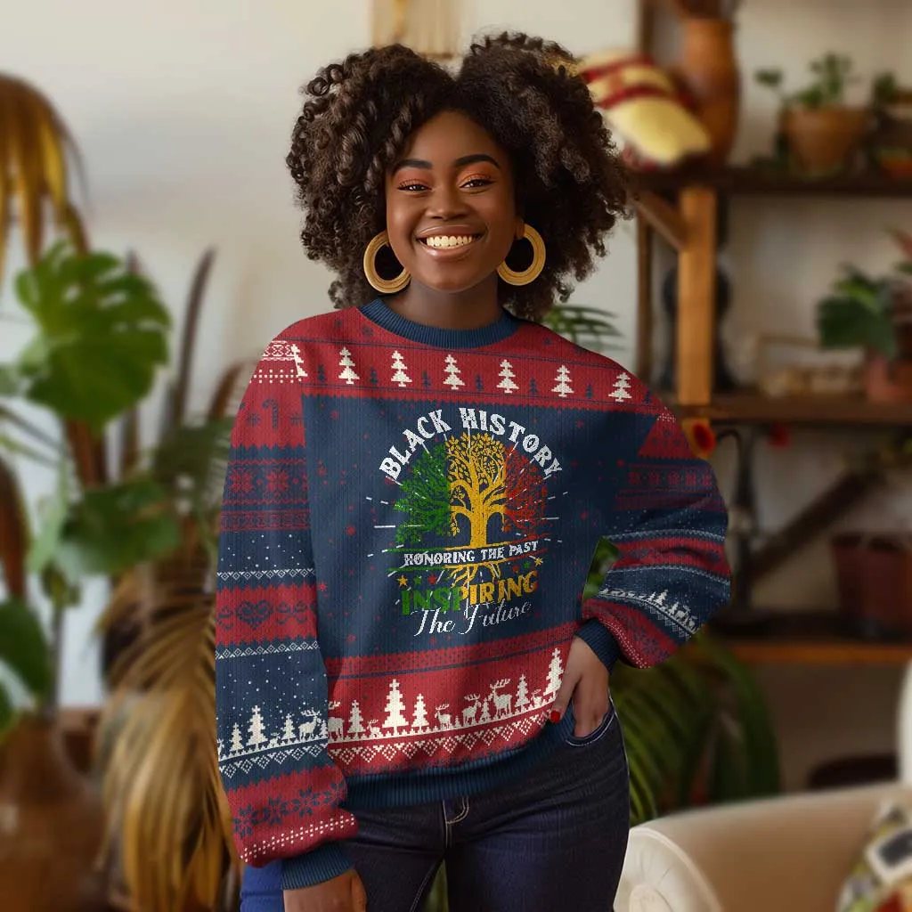 Black History Month Ugly Christmas Sweater Honoring The Past Inspiring The Future TS09