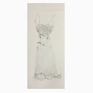 Black Wire Dress Embossed Print ~ Nox Subtilis (Fine Black) Dress Print