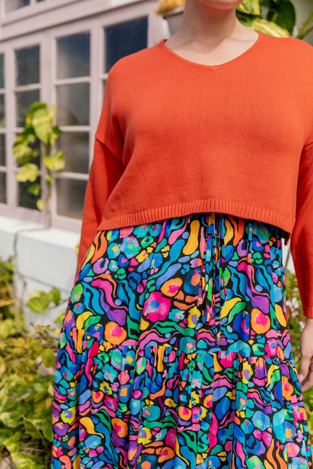 Blakely Crop Knit In Terracotta