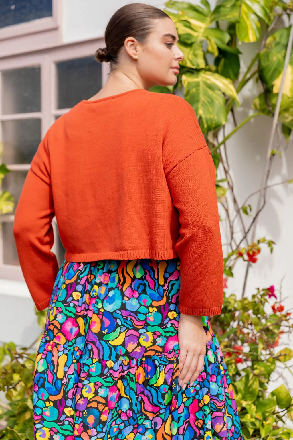 Blakely Crop Knit In Terracotta