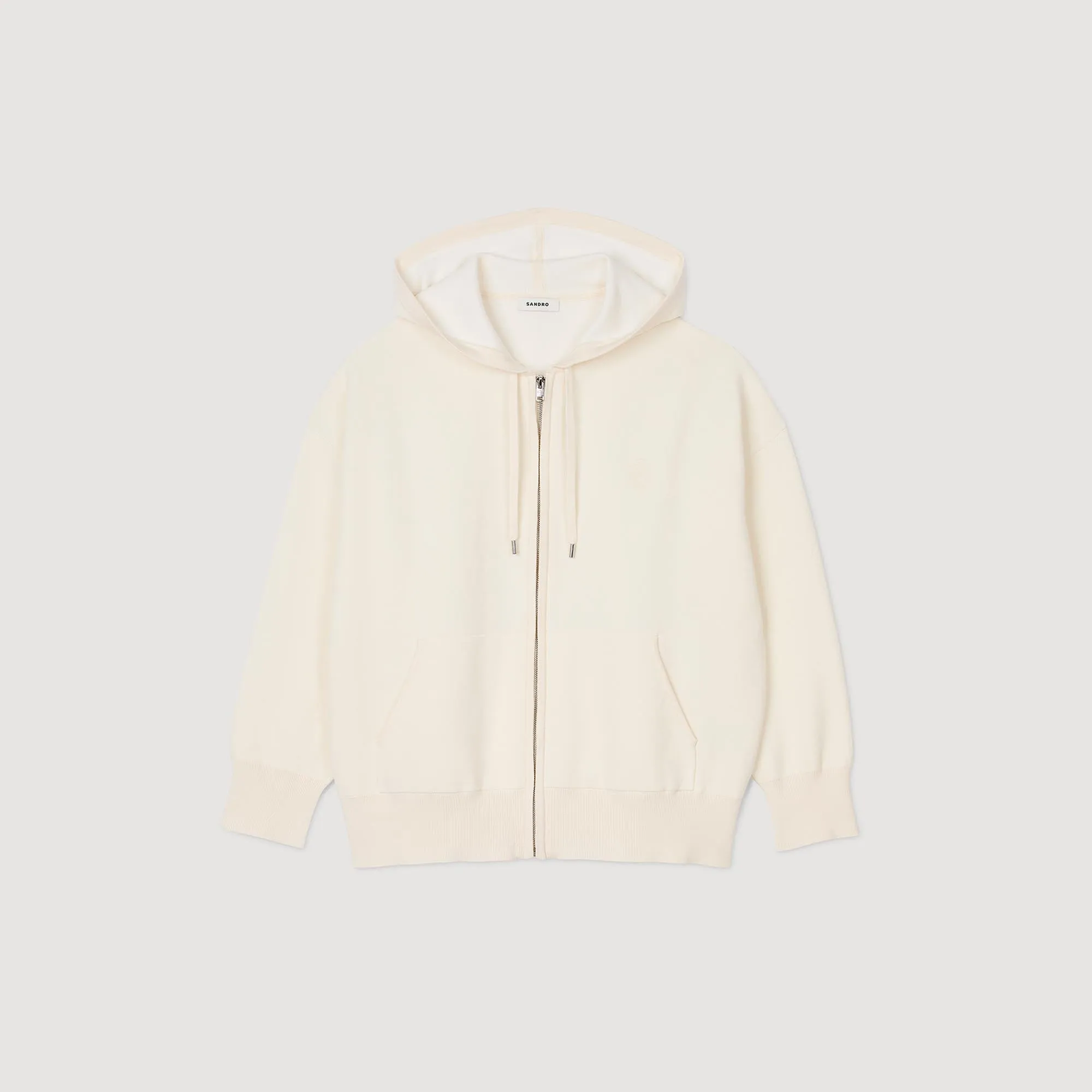 Boston Oversized Zip Sweatshirt Ecru