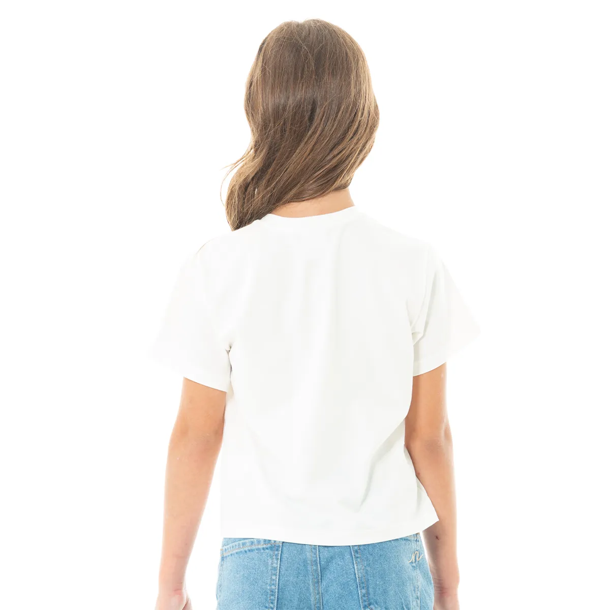 “Bow Cascade” Girls’ Cotton Tee