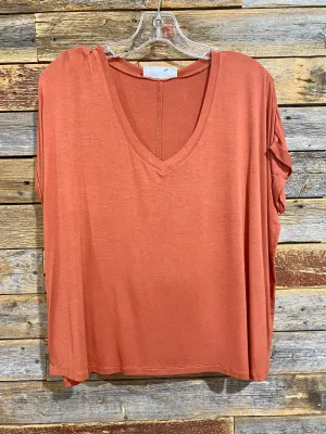 Boxy Short Sleeve Top Terracotta