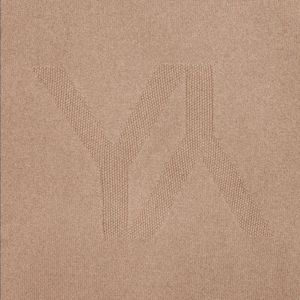 Boxy sweater Cashmere camel with YY logo