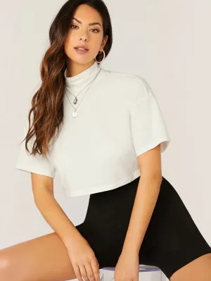 Boxy white crop top PJ