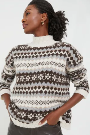 Brown and Grey Fair Isle Loch Sweater