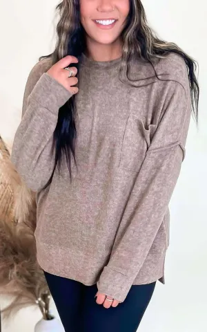 Brushed Melange Drop Shoulder Oversized Sweater | Zenana - Final Sale