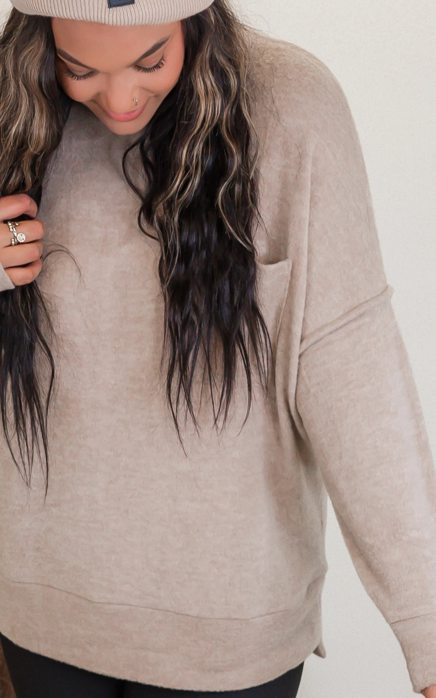 Brushed Melange Drop Shoulder Oversized Sweater | Zenana - Final Sale