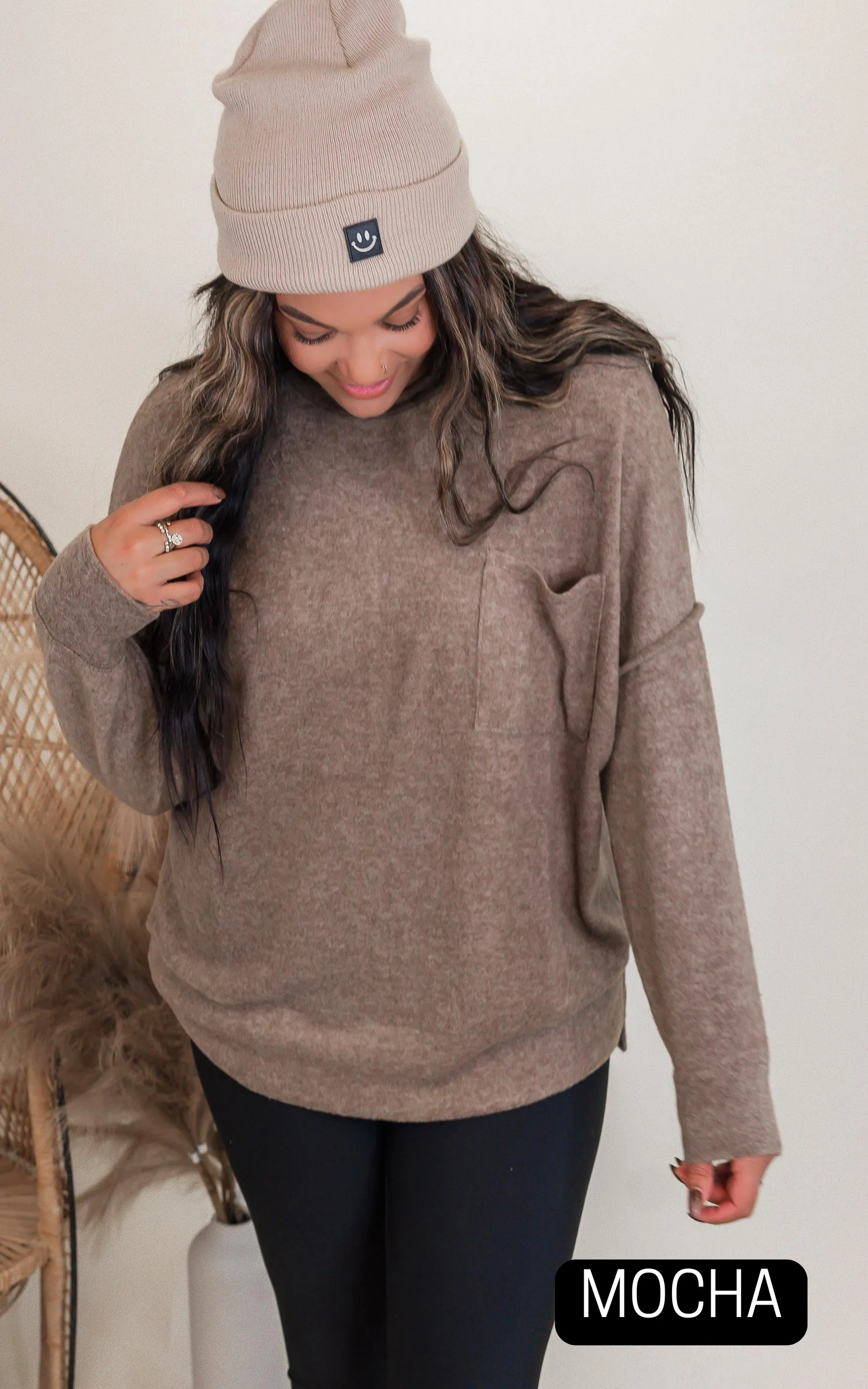 Brushed Melange Drop Shoulder Oversized Sweater | Zenana - Final Sale