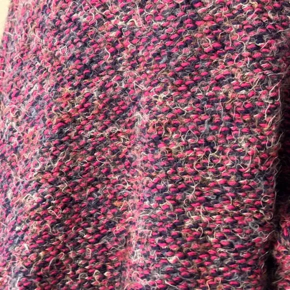 Bryn Walker Stowe Mock Neck Long Sleeve Boxy Fit Sweater Rose Small Oversized