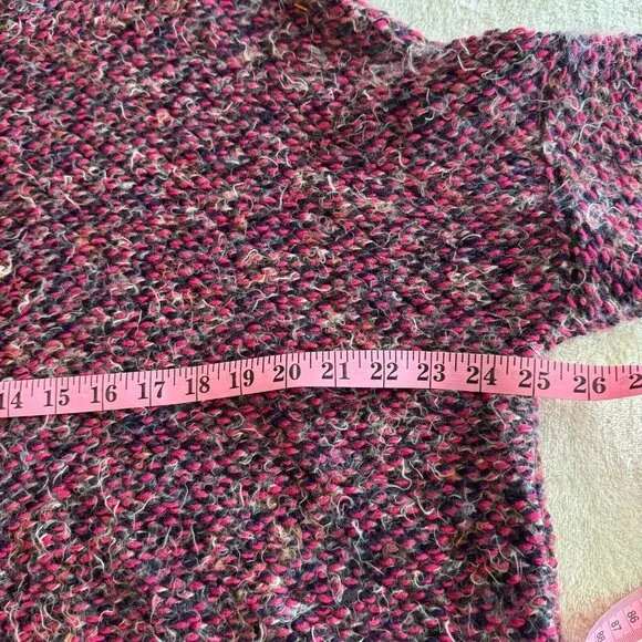Bryn Walker Stowe Mock Neck Long Sleeve Boxy Fit Sweater Rose Small Oversized