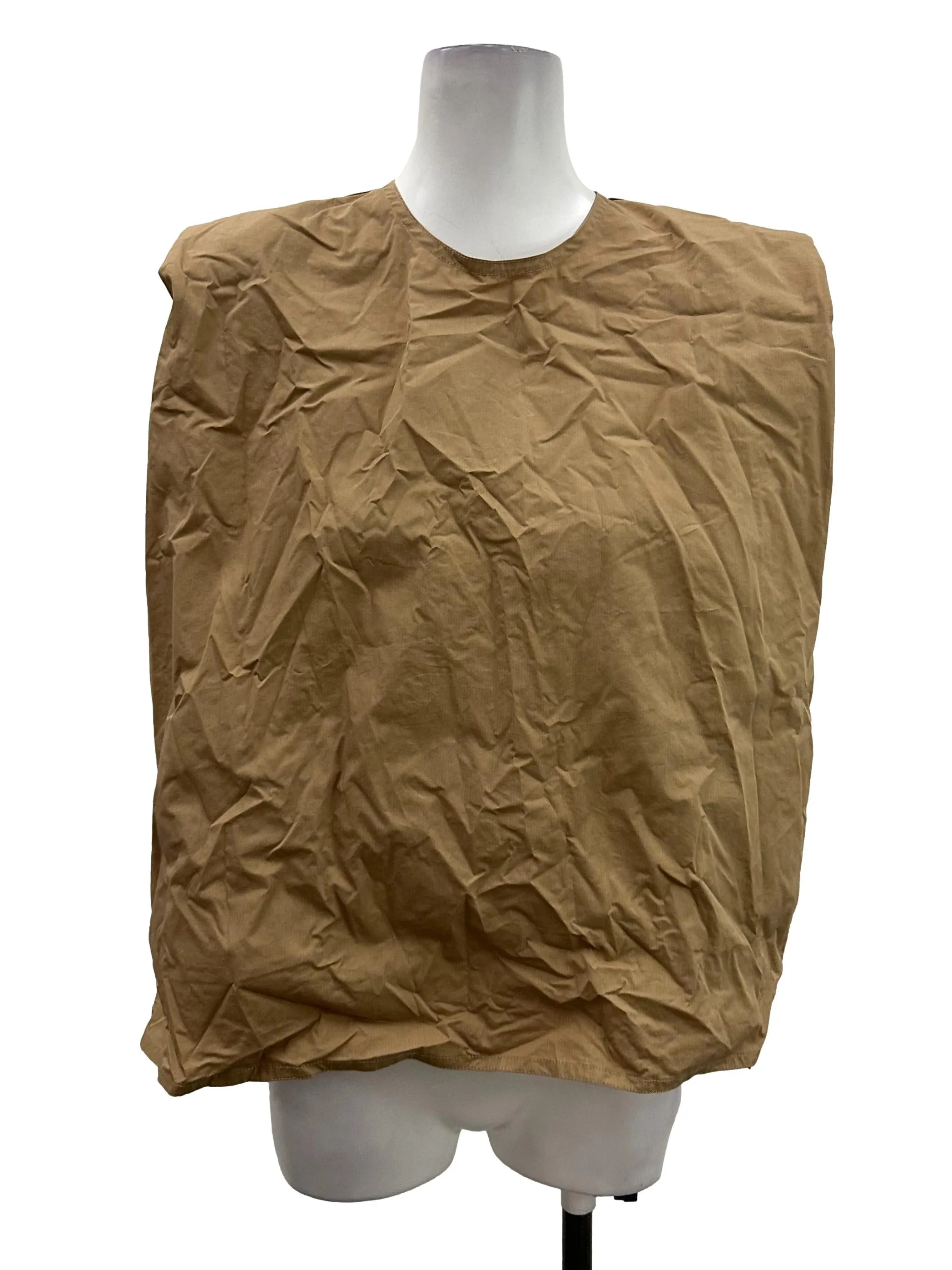 Camel Brown Sleeveless Boxy Top