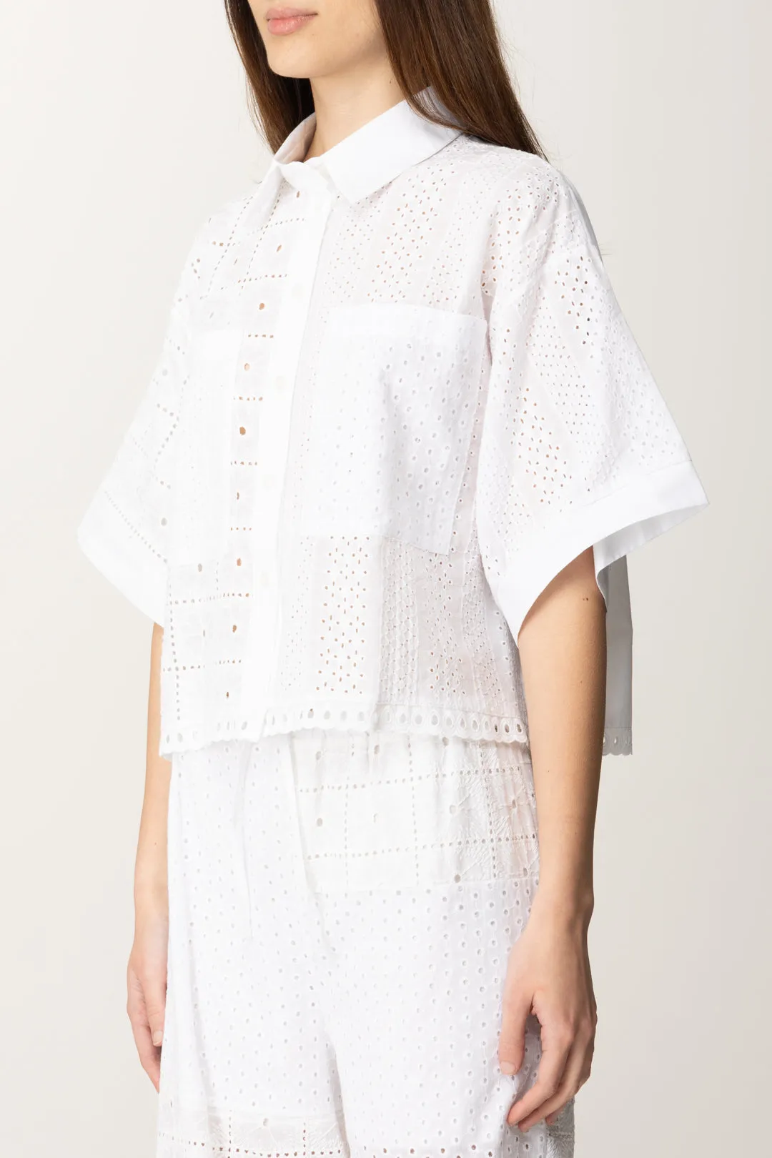 Camicia Boxy In Sangallo