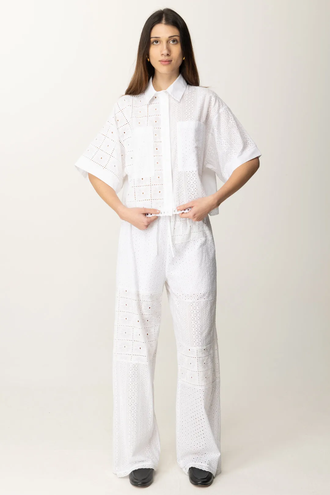 Camicia Boxy In Sangallo