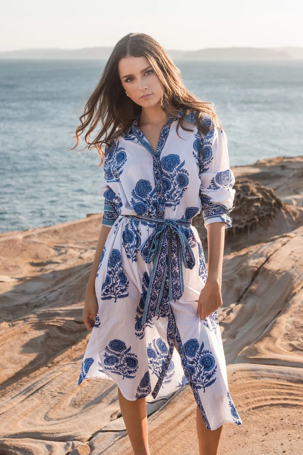 Capri Cotton Shirt Dress