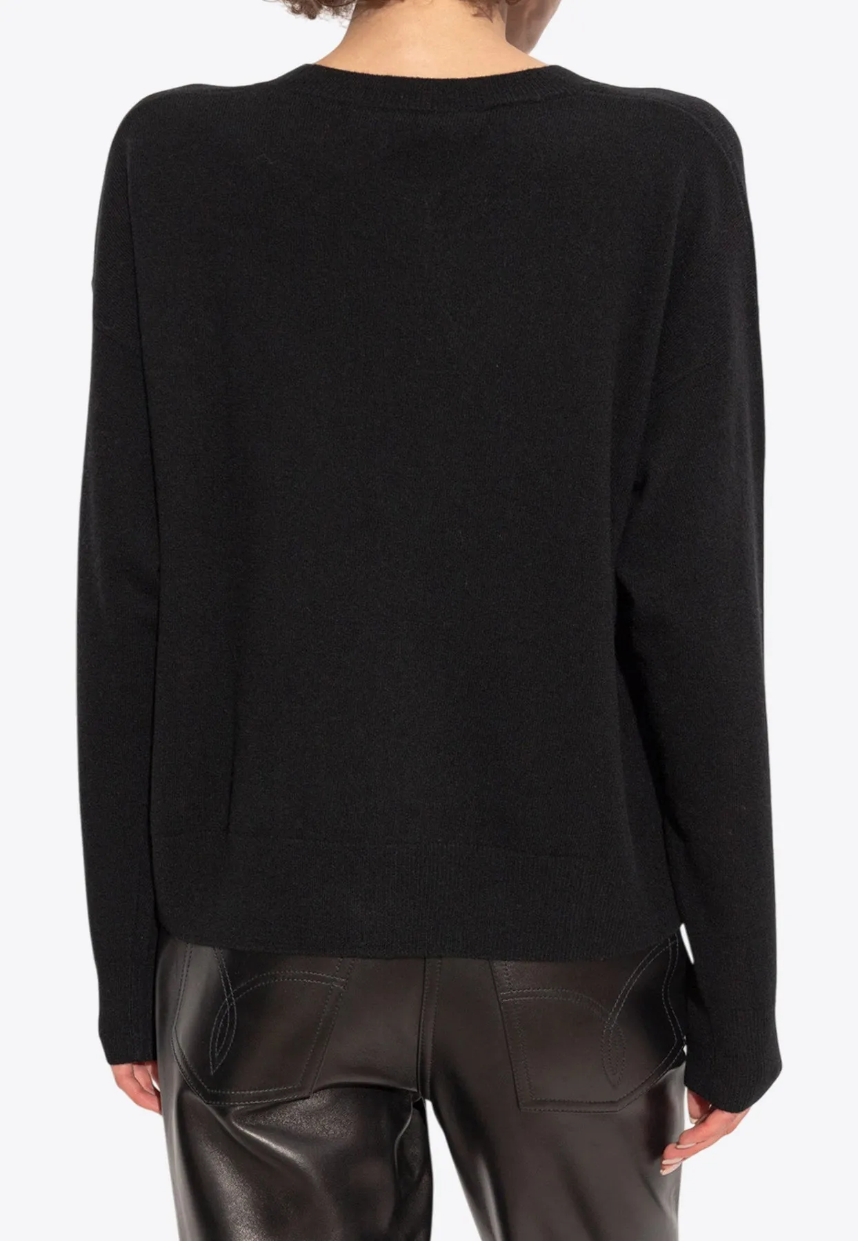 Cashmere-Blend Knit Boxy Sweater