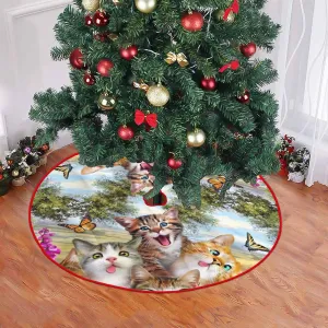 Cat Christmas Tree Skirt - Fuly26