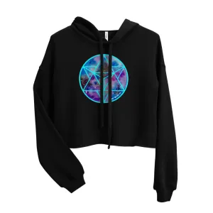 Celestial Merkabah (CYAN) Cropped Hoodie