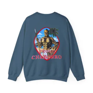 Chamorro Warrior Proud Chamorro Vintage Design 90s New Print Unisex Heavy Blend™ Crewneck Sweatshirt