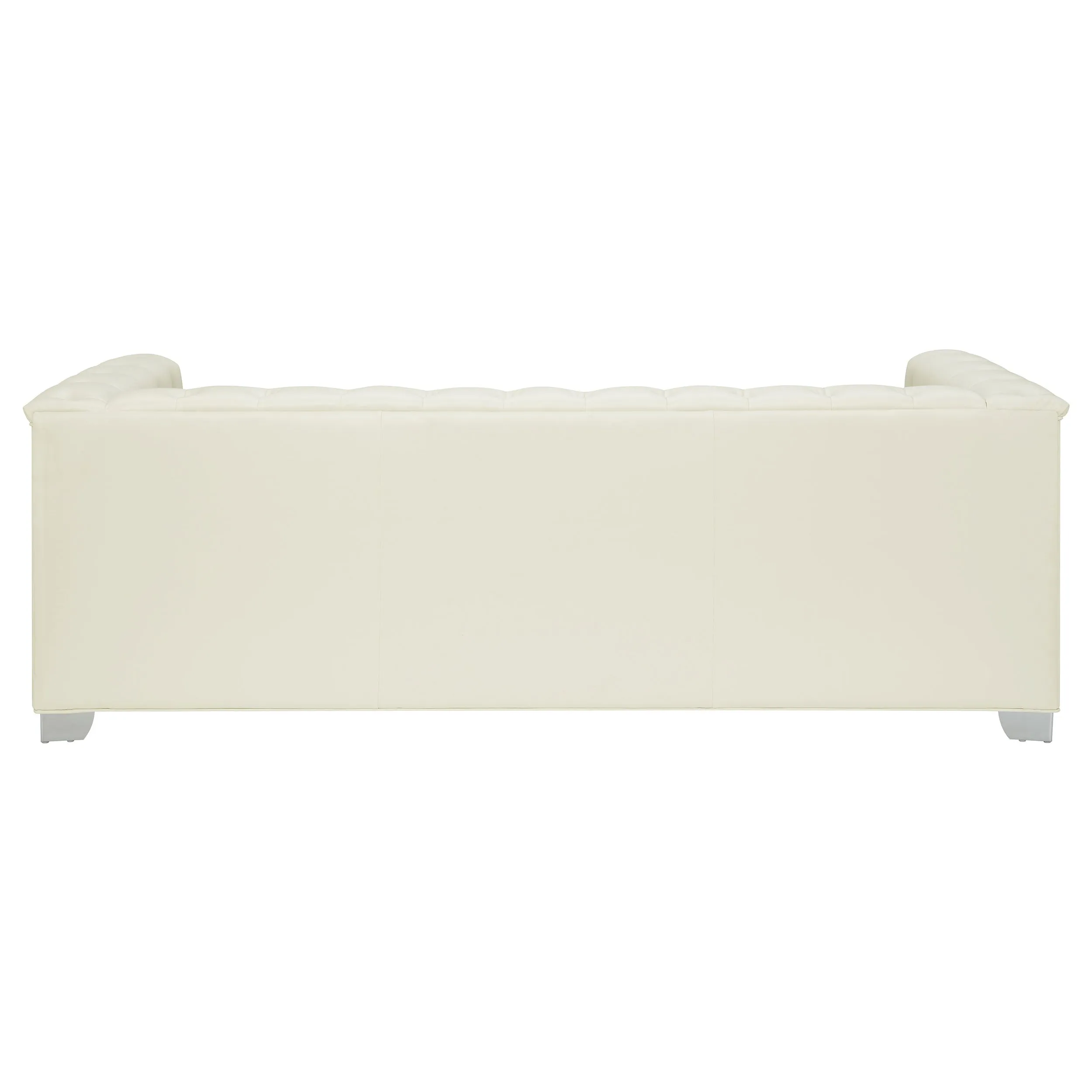 Chaviano Upholstered Track Arm Sofa Pearl White