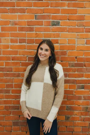 Check Pattern Sweater Top