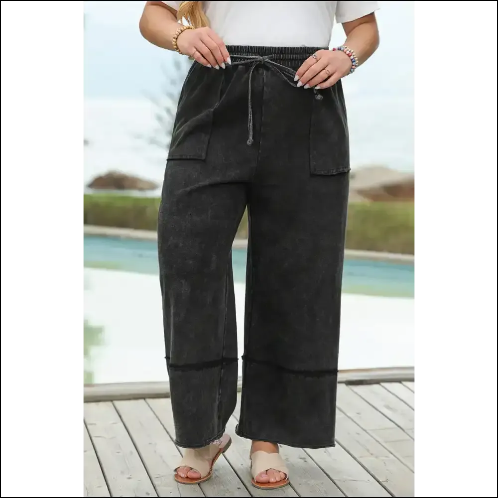 Chic Black Mineral Wash Cropped Pants: Because Adulting is Hard  🖤👖 Needful Things