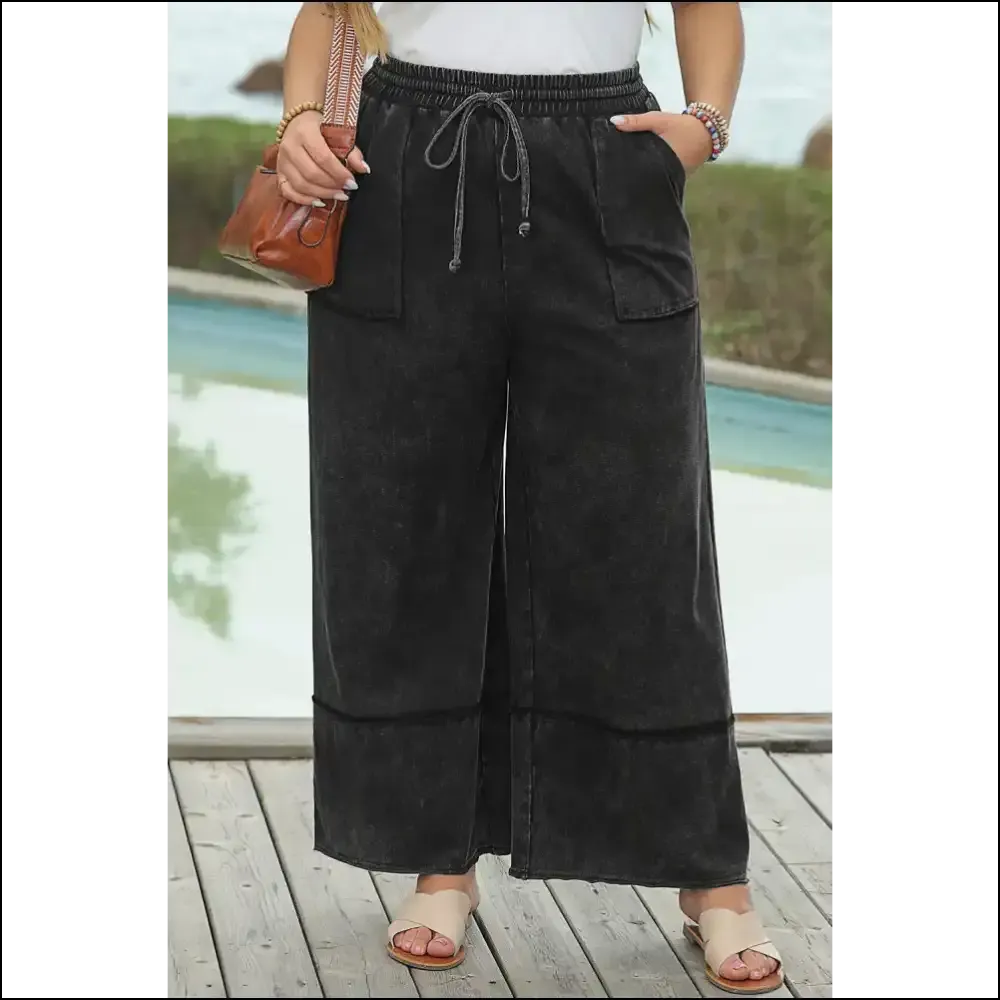Chic Black Mineral Wash Cropped Pants: Because Adulting is Hard  🖤👖 Needful Things