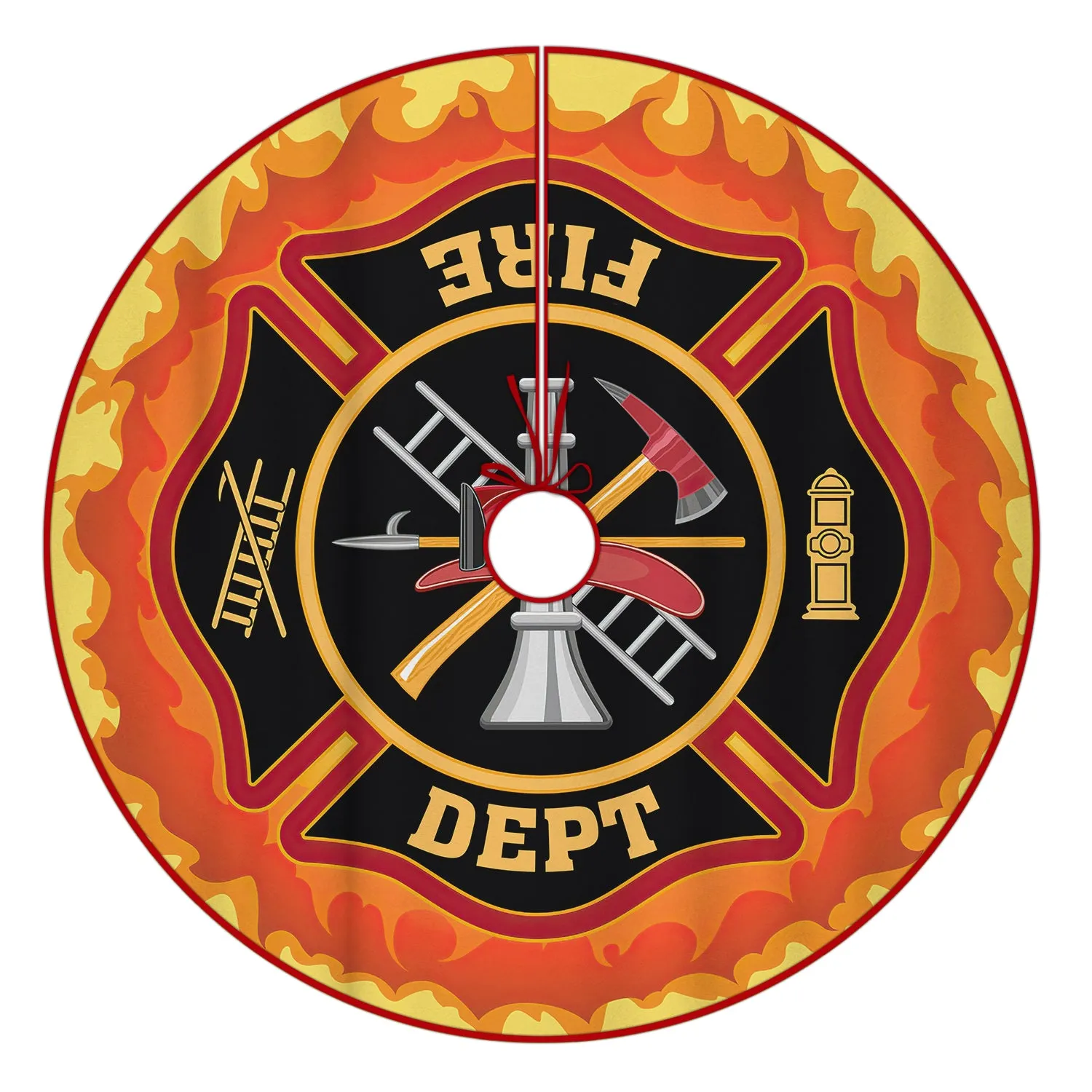 CHRISTMAS TREE SKIRT - Firefighter - FULY4
