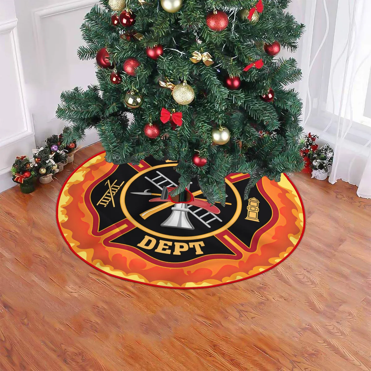 CHRISTMAS TREE SKIRT - Firefighter - FULY4