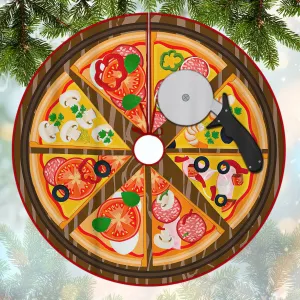 Christmas Tree Skirt - Pizza - Fuly16