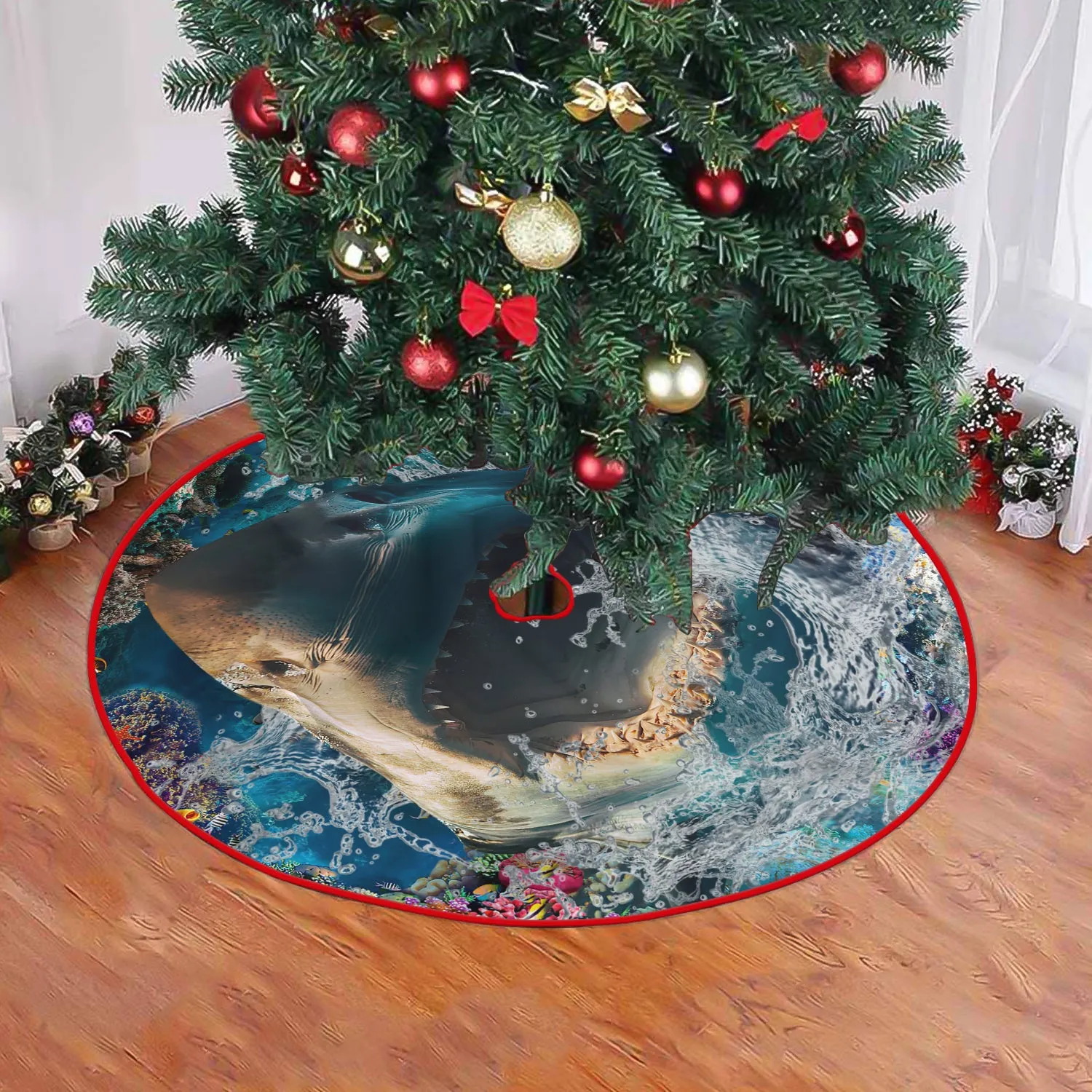 Christmas Tree Skirt - Shark - Fuly14