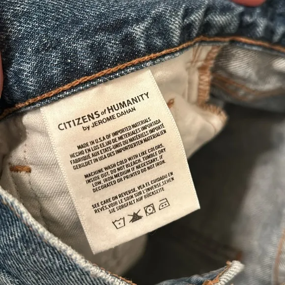 Citizens of Humanity Blue Danielle Cut-Off Shorts Premium Vintage 31