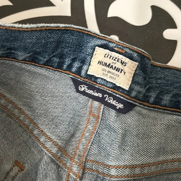 Citizens of Humanity Blue Danielle Cut-Off Shorts Premium Vintage 31