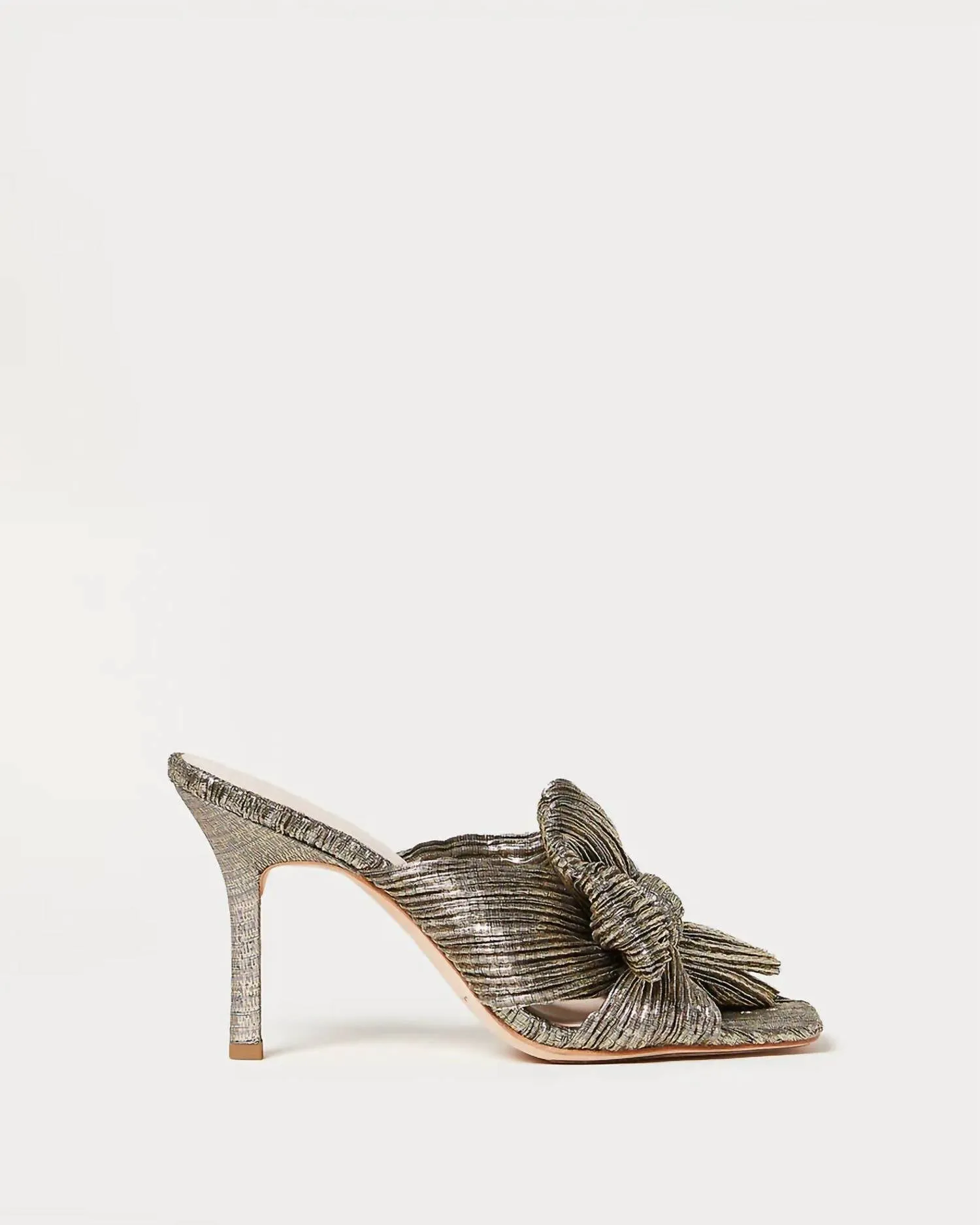 Claudia Pleated Bow Mule Sandal