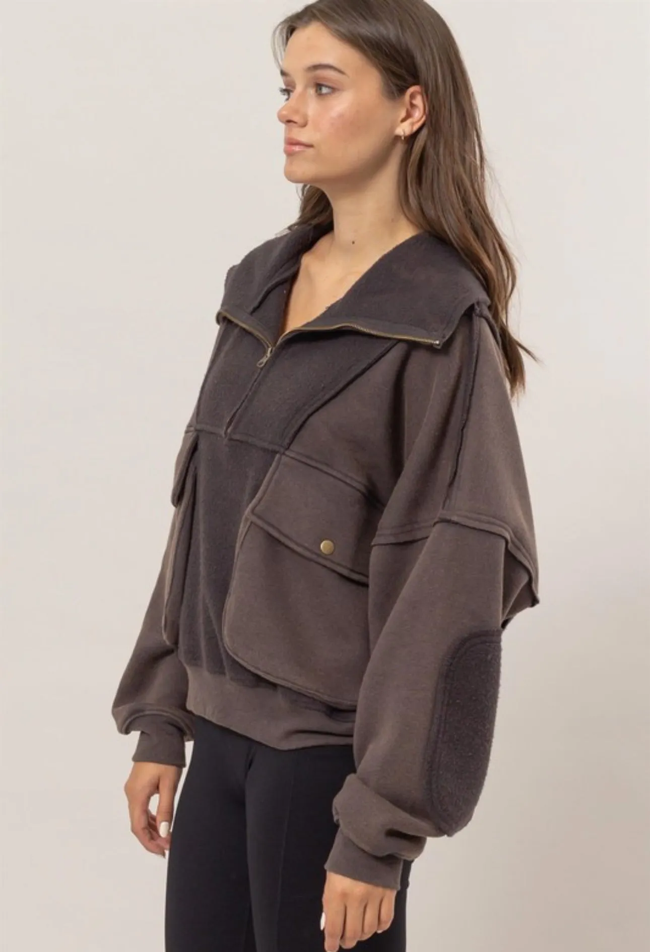 Colbie- Oversized Mineral Washed Sweatshirt