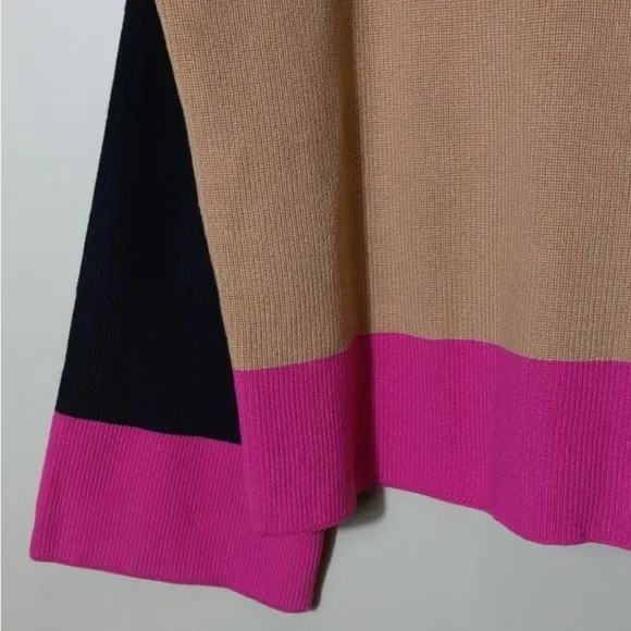 Colorblock Oversized Boxy Sweater by Dee elly Wide Sleeve Crew Neck Size Medium