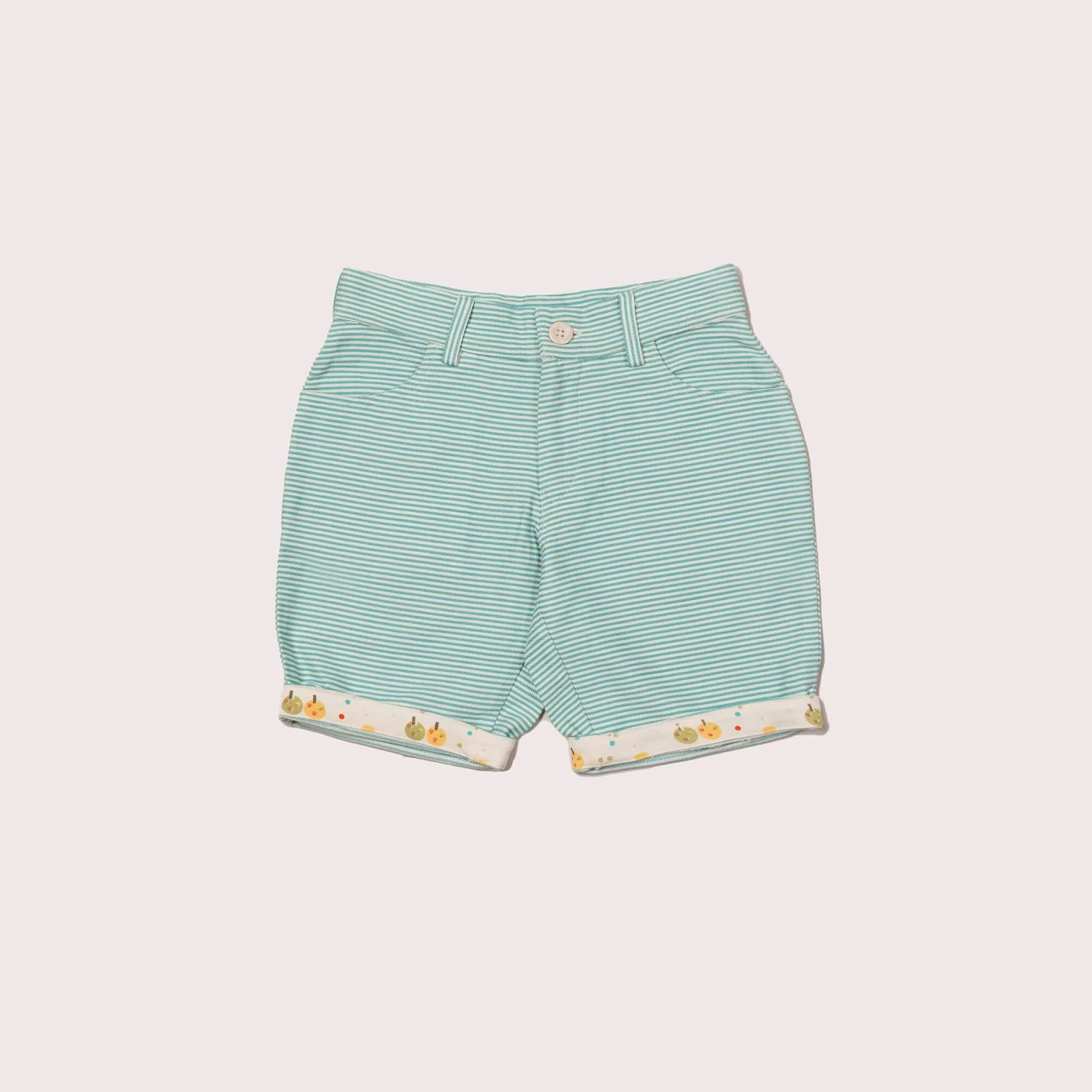 Corn Silk Striped Twill Sunshine Shorts