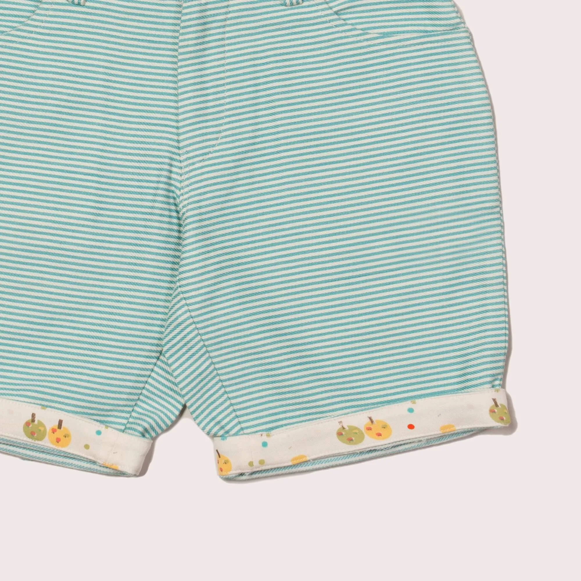 Corn Silk Striped Twill Sunshine Shorts