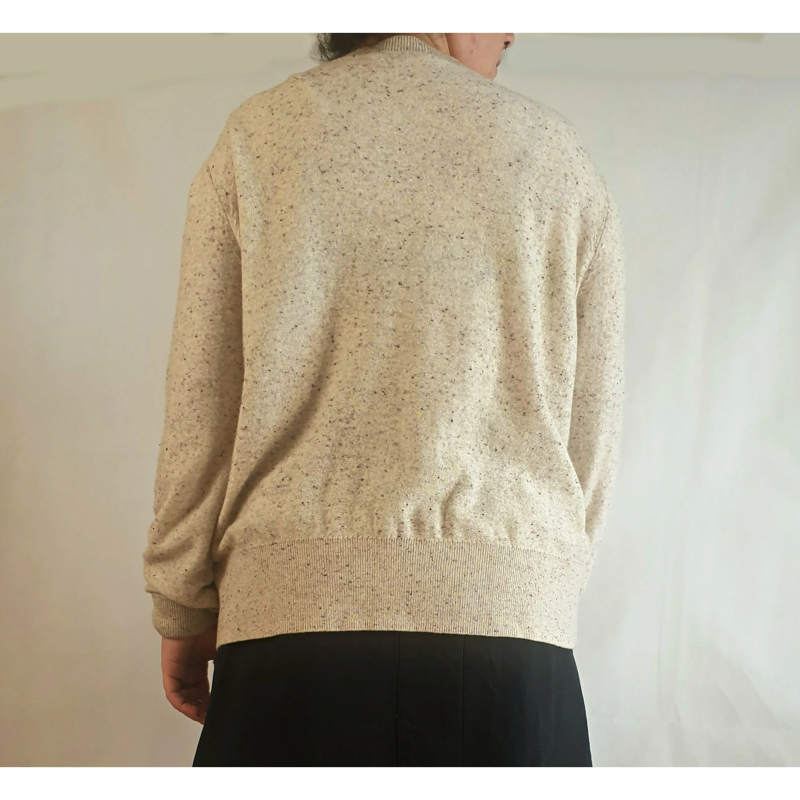 Cos 100% wool natural coloured cardigan with flecks size L (best fits 14)
