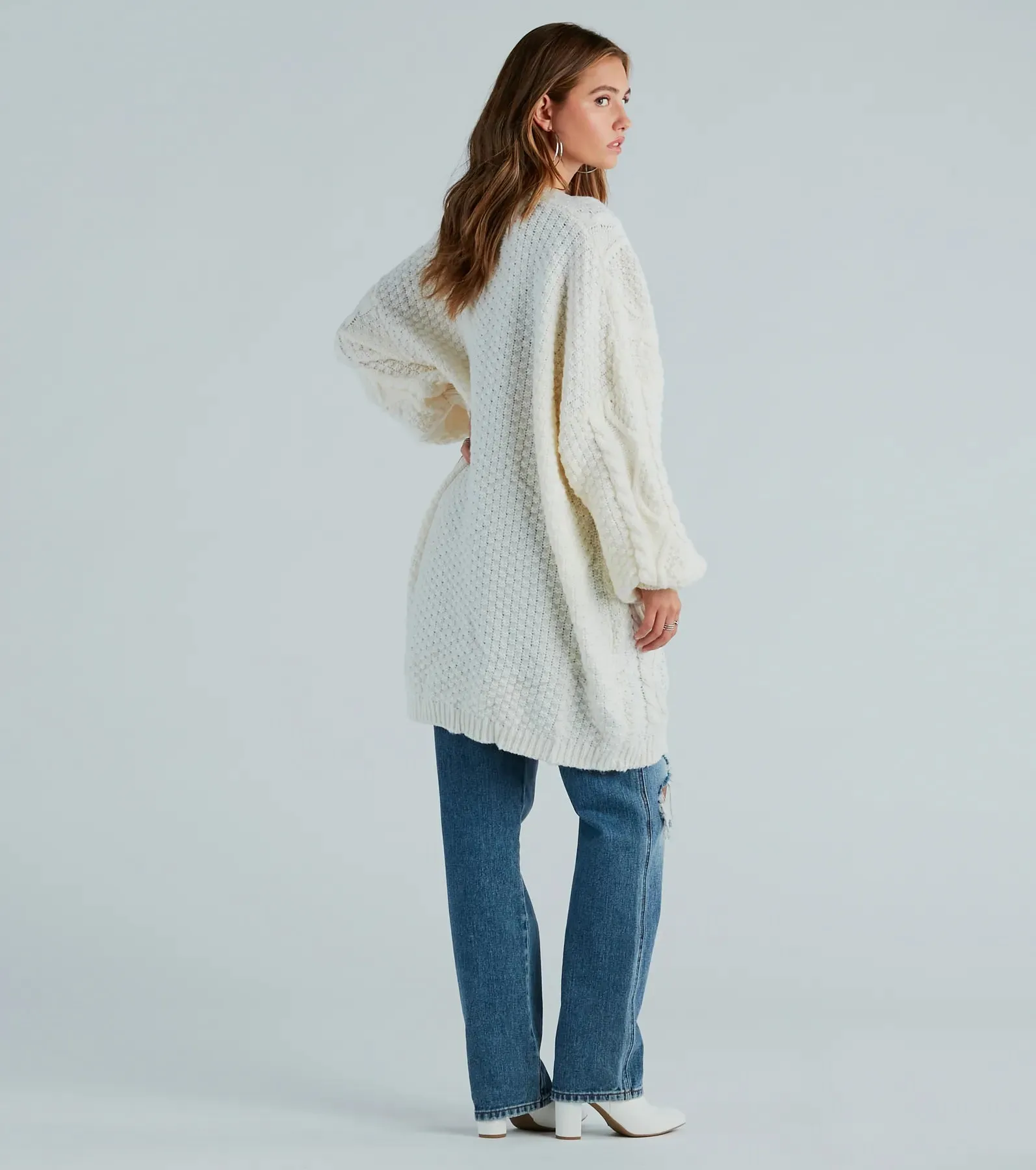 Coziest Cutie Oversized Cable Knit Cardigan