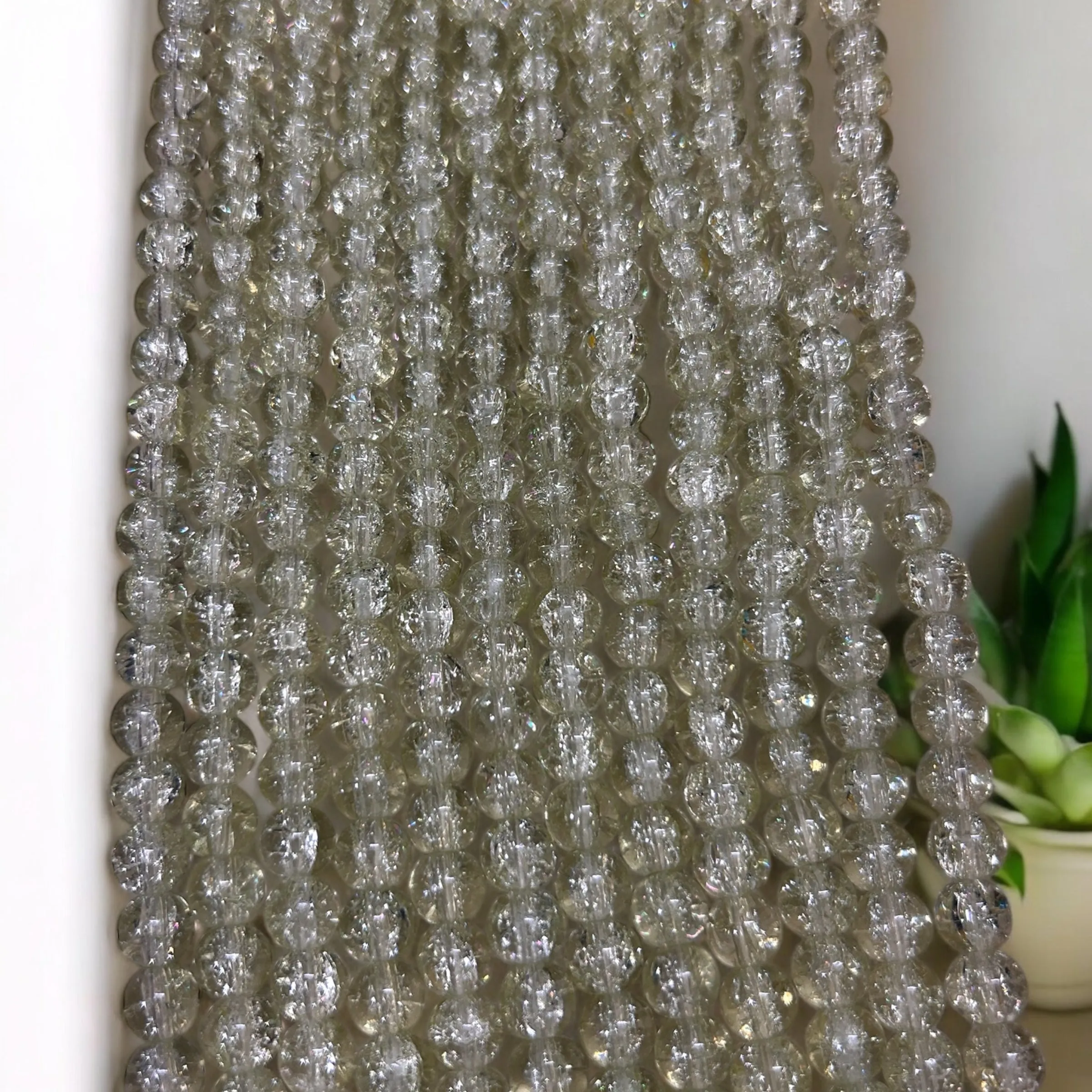 Crackle Beads 8mm - Light Green