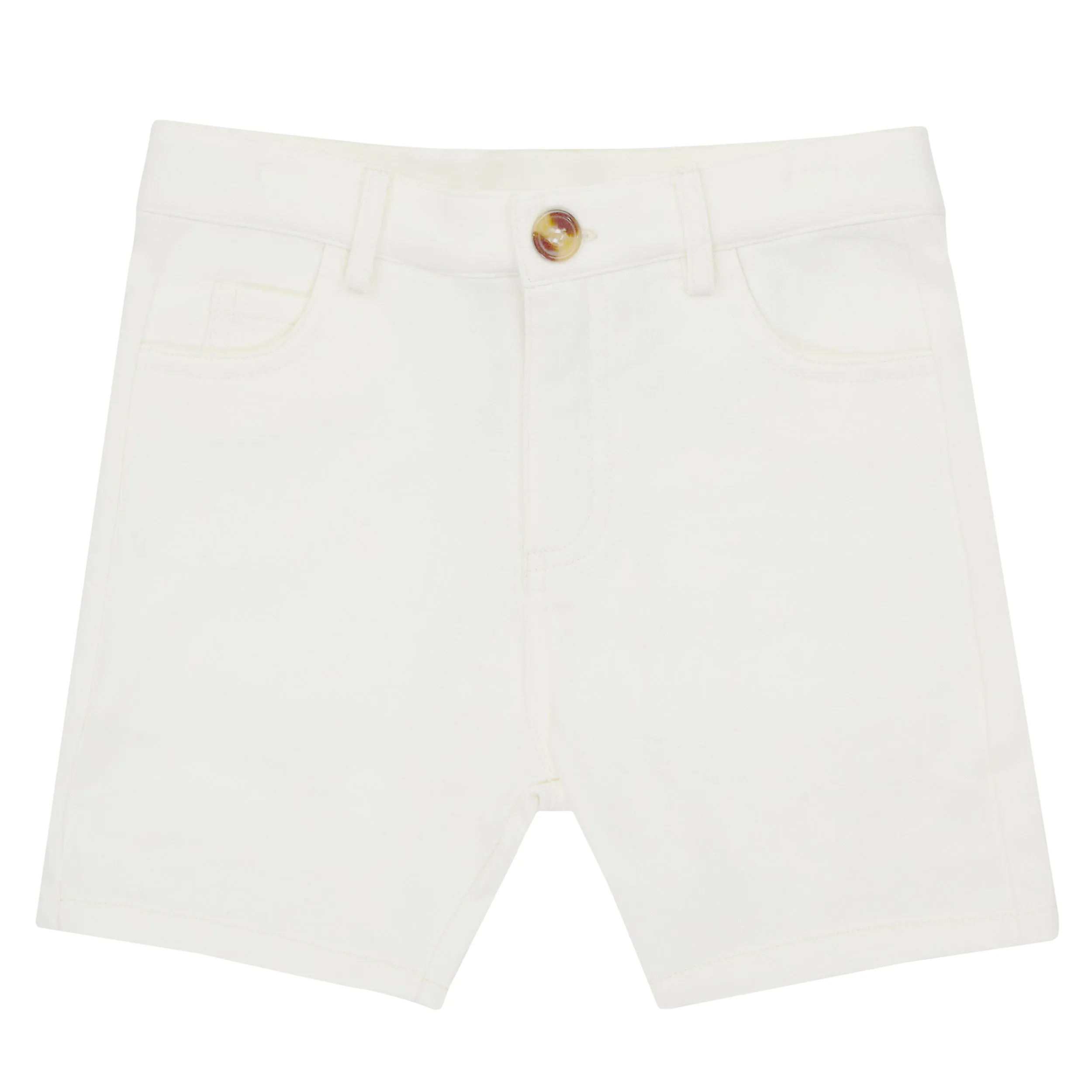 Crew Kids Off White Slim Knit Shorts