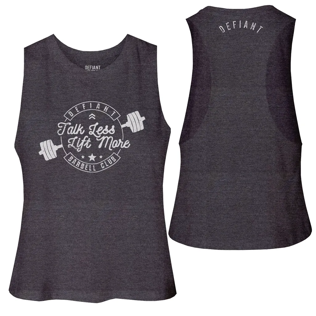 CROP TANK - TALK LESS, LIFT MORE