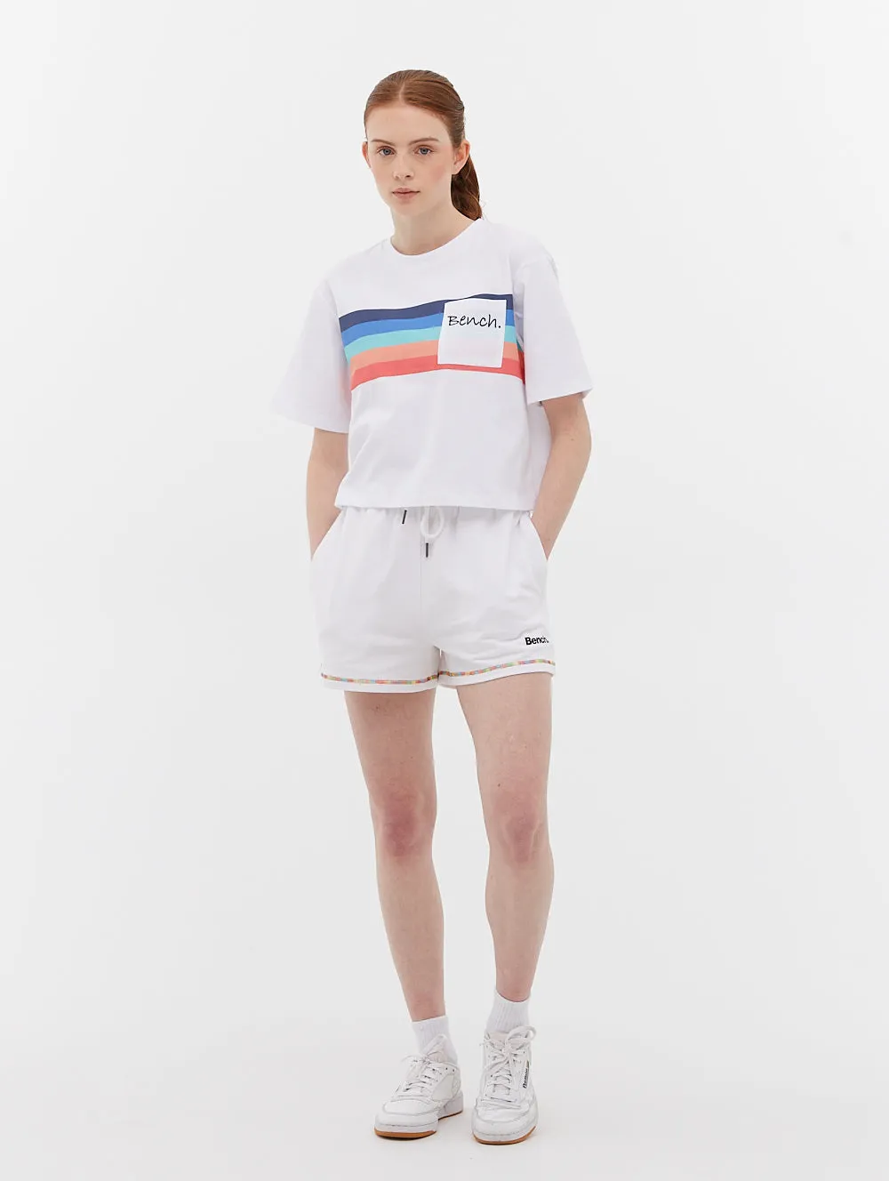 Cropped Tee with Script Pocket