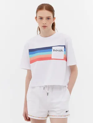Cropped Tee with Script Pocket