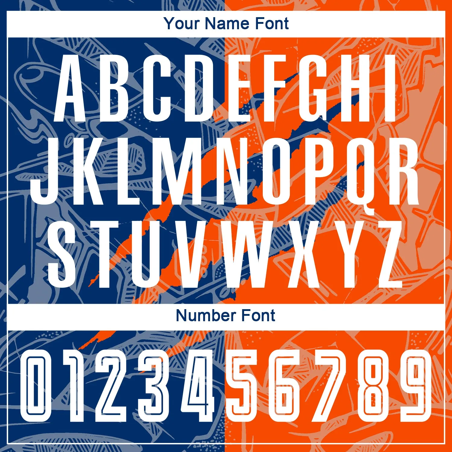 Custom Graffiti Pattern US Navy Blue-Orange Scratch Sublimation Soccer Uniform Jersey