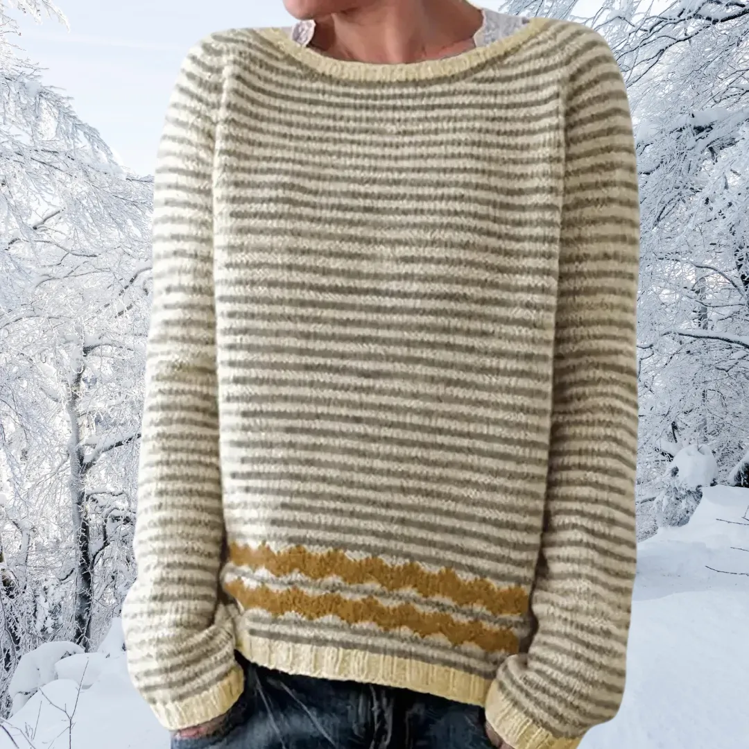 Daphne | Grey Striped Jumper